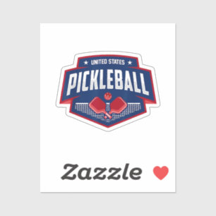 Pickleball Support the Team Pickleball Player USA Sticker