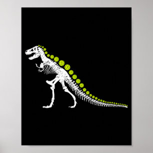 Pickleball t rex funny pickle ball dinosaur lover poster
