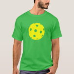Pickleball T-shirt: Yellow Ball On Green (men) T-shirt at Zazzle