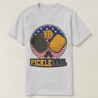 Pickleball T-Shirts for Men Patriotic Pickleball