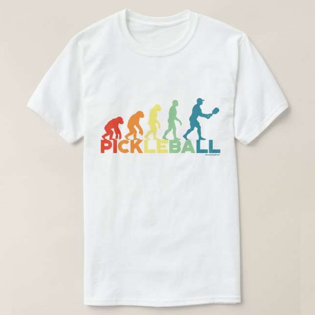 Pickleball T-Shirts for Men Pickleball Evolution (Design Front)