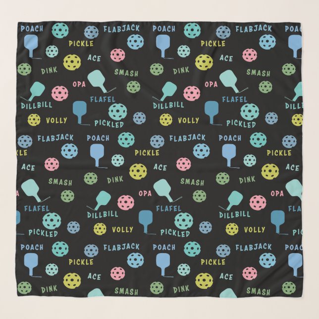 Pickleball Talk Funny Scarf (Front)