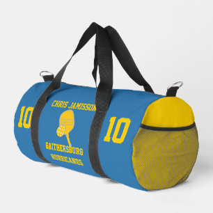 Pickleball Team Coach Player Light Blue Custom Duffle Bag