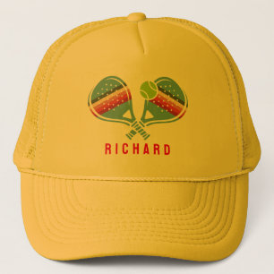 Pickleball Team Striped Paddles Custom Trucker Hat