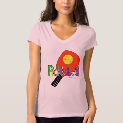 Pickleball Tee vneck