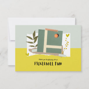 Pickleball thank you card