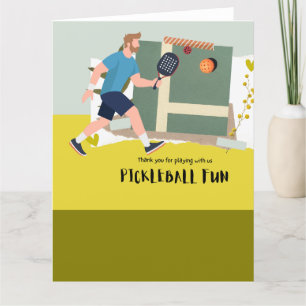 Pickleball thank you card