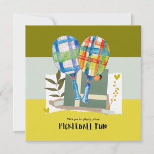 Pickleball thank you card