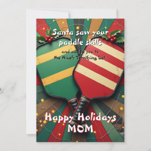 Pickleball🎅 The Nicely Terrifying Paddlegram Holiday Card