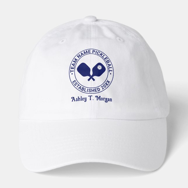 Pickleball Theme #1 Team Name Date Estd Hat (Front)