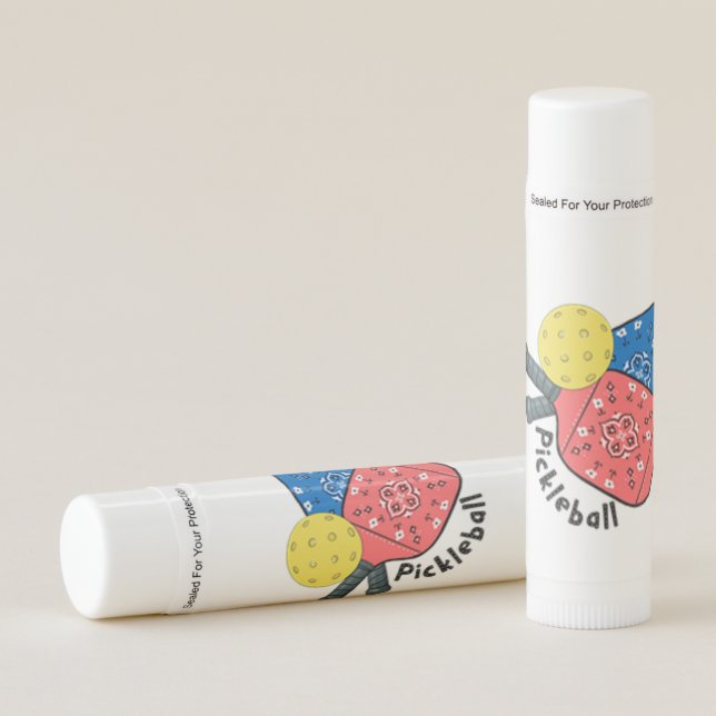Pickleball Themed Lip Balm by Deb Jeffrey (Front)