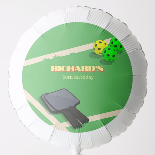 Pickleball Themed Sports Dinking Birthday Party Balloon