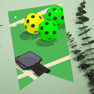 Pickleball Themed Sports Dinking Birthday Party Bunting Flags