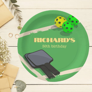 Pickleball Themed Sports Dinking Birthday Party Paper Plates