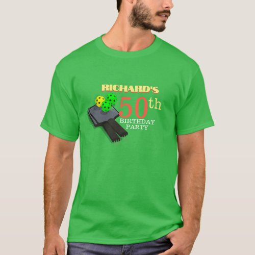 Pickleball Themed Sports Dinking Birthday Party T_Shirt