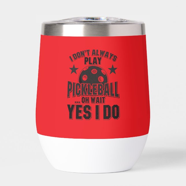 Pickleball Thermal Wine Tumbler (Front)