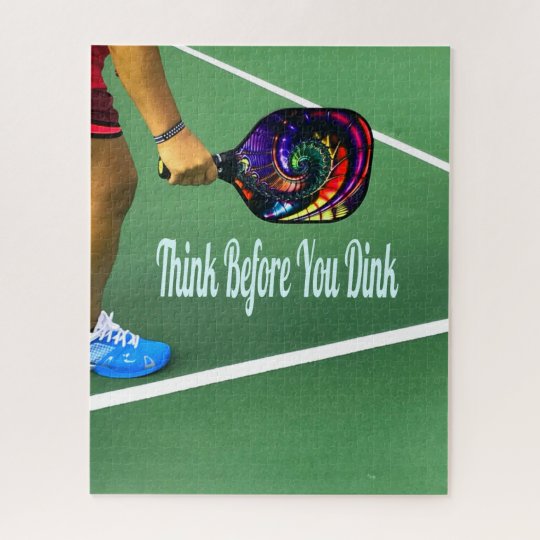 Pickleball Think Before You Dink Jigsaw Puzzle