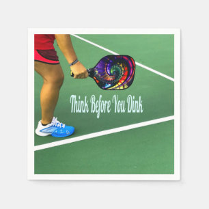 Pickleball Think Before You Dink Napkins