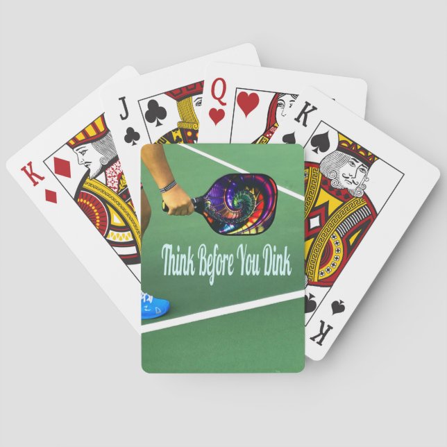 Pickleball Think Before You Dink Poker Cards (Back)