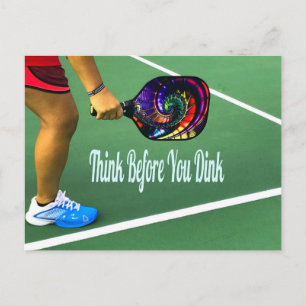 Pickleball Think Before You Dink Postcard