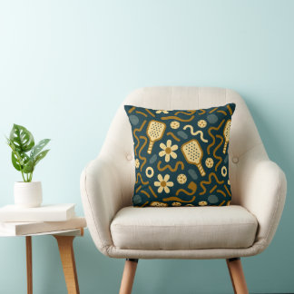 Pickleball Throw Pillow – Funny Retro Gift