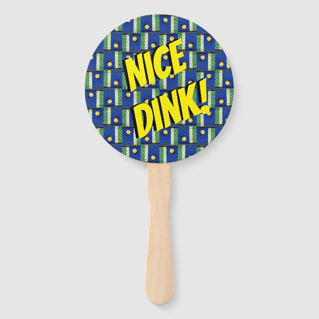 Pickleball 'Til the Streetlights Come On, Blue  Hand Fan (Front)