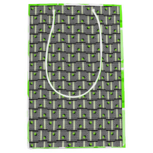 Pickleball 'Til the Streetlights Come On Gray Medium Gift Bag