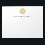 Pickleball To Do After Pickleball Player Notepad<br><div class="desc">This notepad features a pickleball with the phrase "To Do After Pickleball... ". Text is customizable with a phrase or name of your choice. Makes a great gift for pickleball players. Part of a collection from Parcel studios.</div>