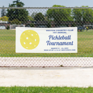 Pickleball Tournament Custom Text Custom Color Ban Banner