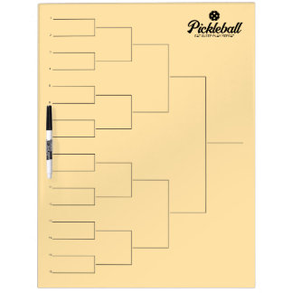 Pickleball tournament draw for 16 players dry erase board