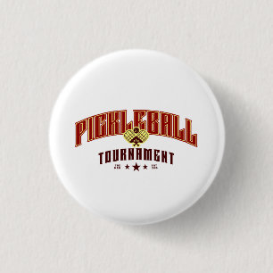 Pickleball Tournament Vintage Pickle ball Button