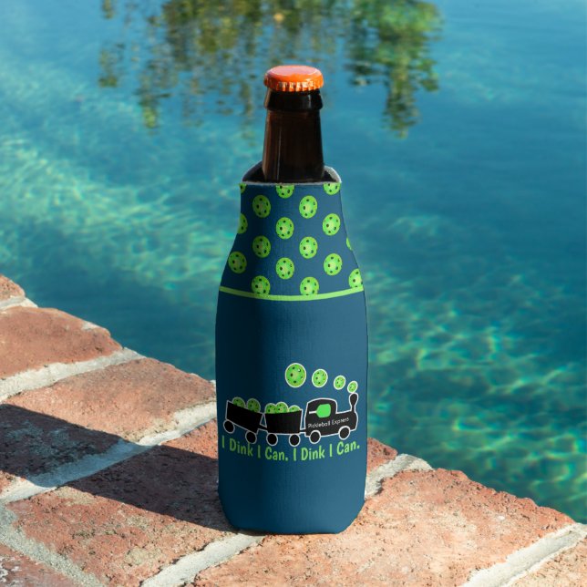 Pickleball Training I Dink I Can Blue and Green Bottle Cooler (In Situ Pool)