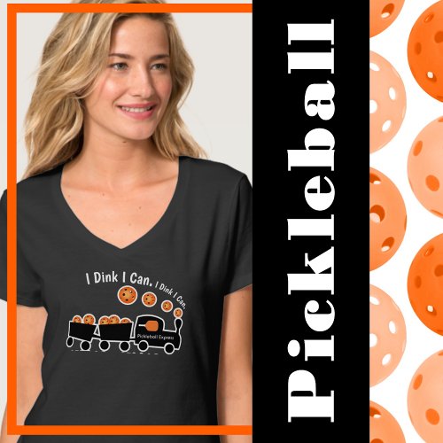 Pickleball Training I Dink I Can Orange Ball T_Shirt