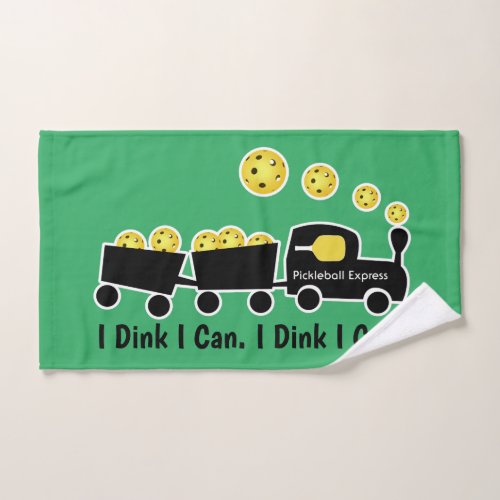 Pickleball Training I Dink I Can Yellow Ball Hand Towel