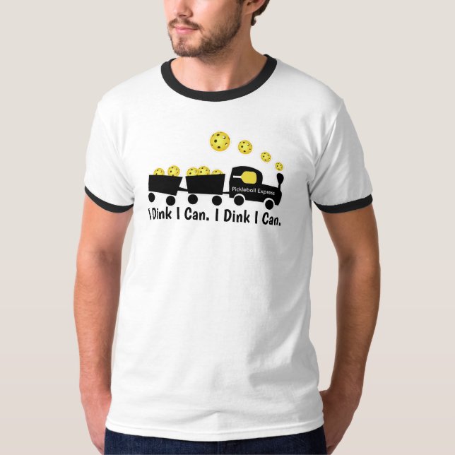 Pickleball Training I Dink I Can Yellow Ball T-Shirt (Front)