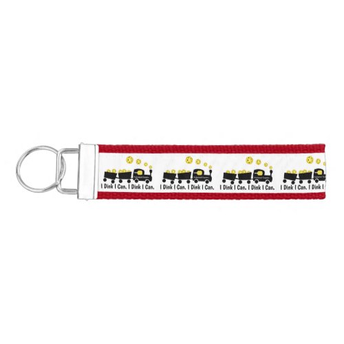 Pickleball Training I Dink I Can Yellow Ball Wrist Keychain