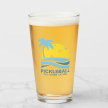 Pickleball Tropical Palm Tree Sun Your Custom Text