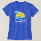 Pickleball Tropical Palm Tree Sun Your Custom Text T-Shirt Pickleball Tropical Palm Tree Sun Your Custom Text T-Shirt