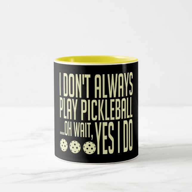 Pickleball Two-Tone Coffee Mug (Center)