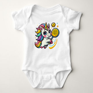 Pickleball Unicorn Baby Bodysuit