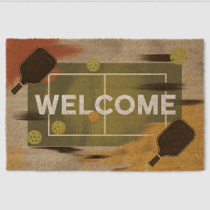 Pickleball Unique Birthday Party Home Decor Fiber Doormat