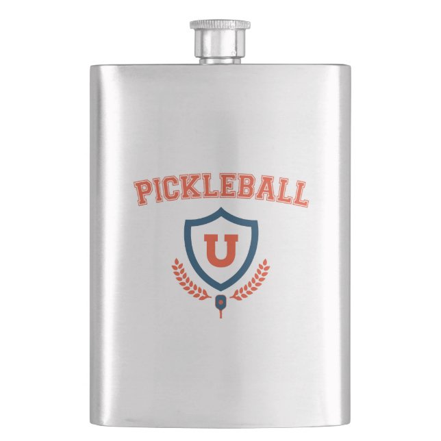 Pickleball University Flask (Front)