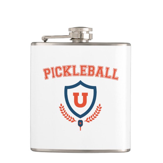 Pickleball University Flask (Front)