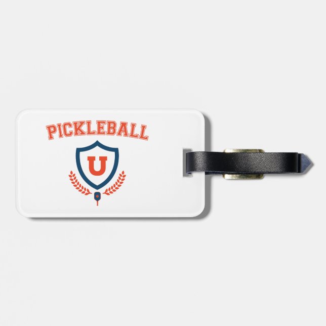 Pickleball University Luggage Tag (Back Horizontal)