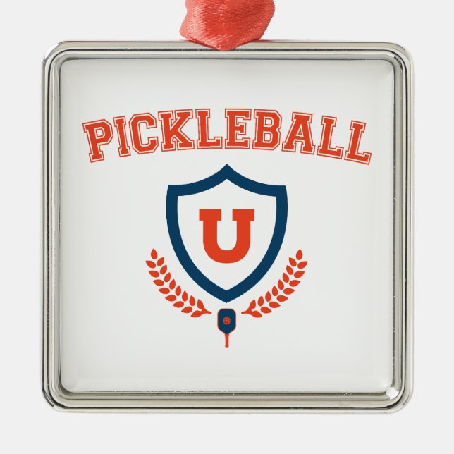 Pickleball University Metal Ornament (Front)