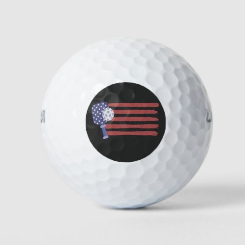  Pickleball US Flag American Patriotic Pickleball  Golf Balls