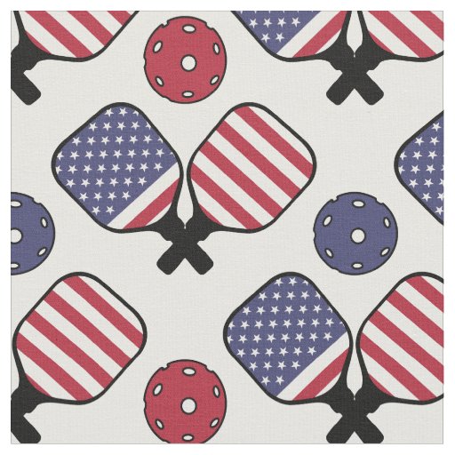 Pickleball  USA 1, with paddles and pickleballs Fabric
