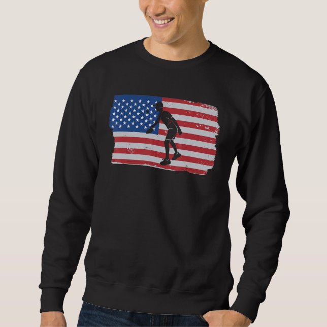 Pickleball USA American Flag Sweatshirt (Front)