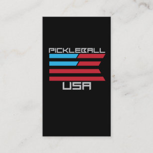 Pickleball USA Flag Sport Fitness Business Card
