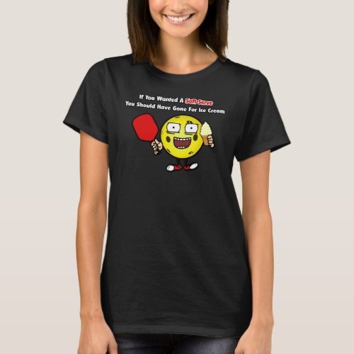 Pickleball Vanilla Soft Serve Yellow Ball Funny T_Shirt